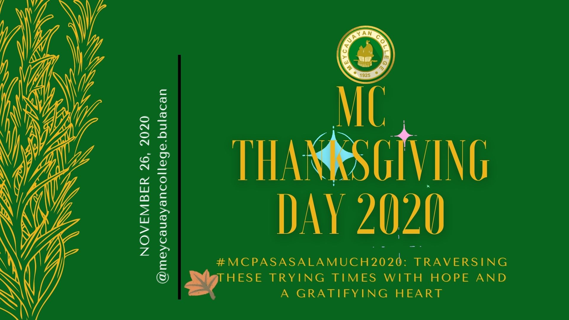 Send hope and gratitude in this year’s MC Thanksgiving Day