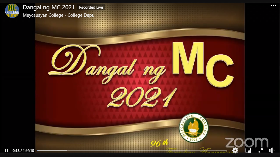 Dangal ng MC 2021 pushes through despite Covid-19 pandemic