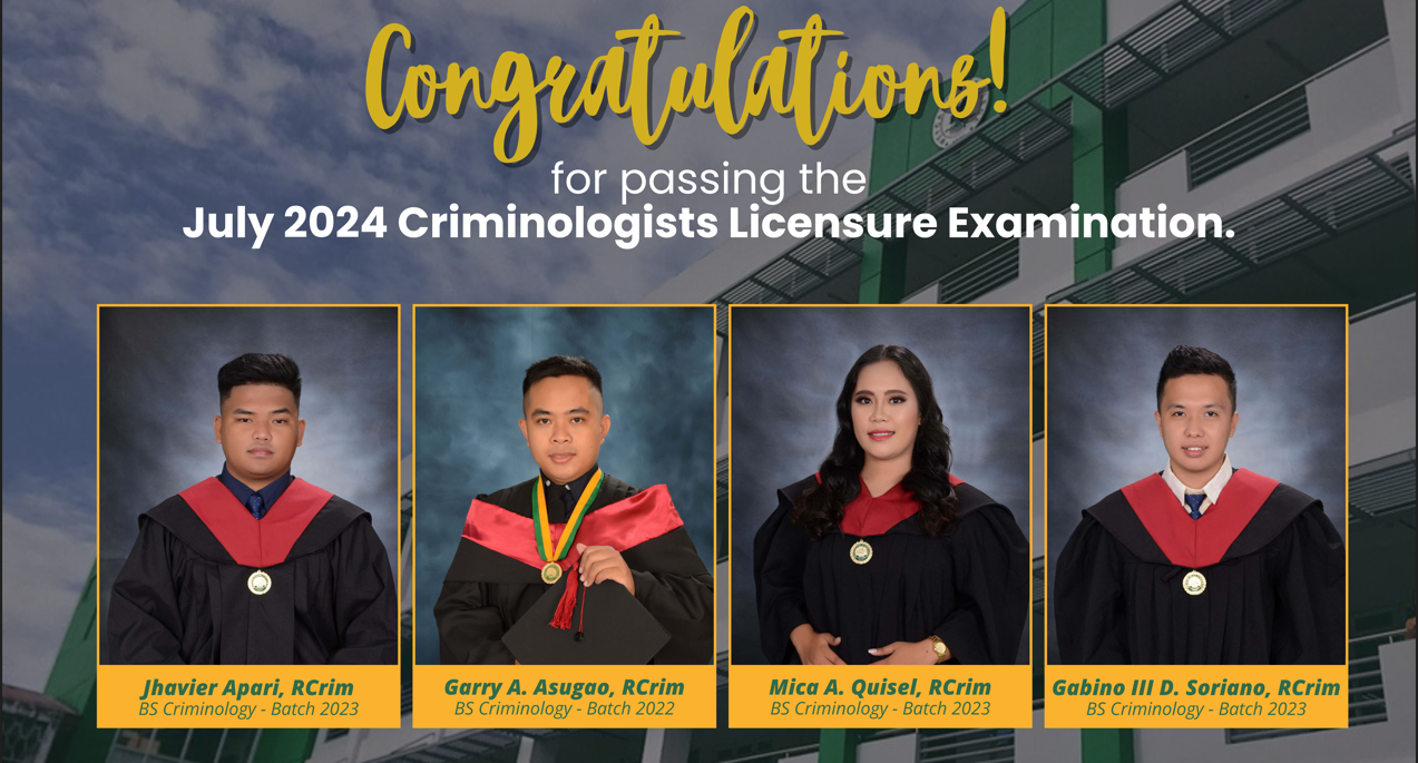 Meycauayan College celebrates new licensed Criminologists in July 2024 CLE