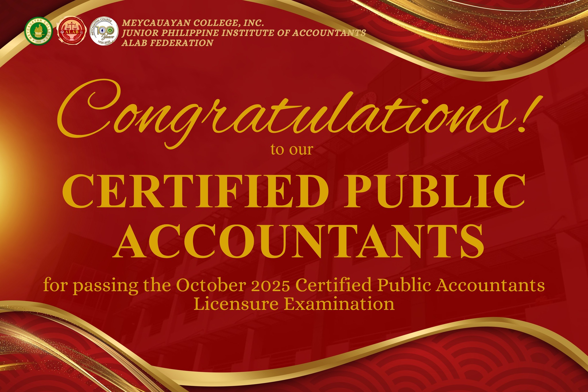 Meycauayan College: Proud Home of New CPA Board Passers