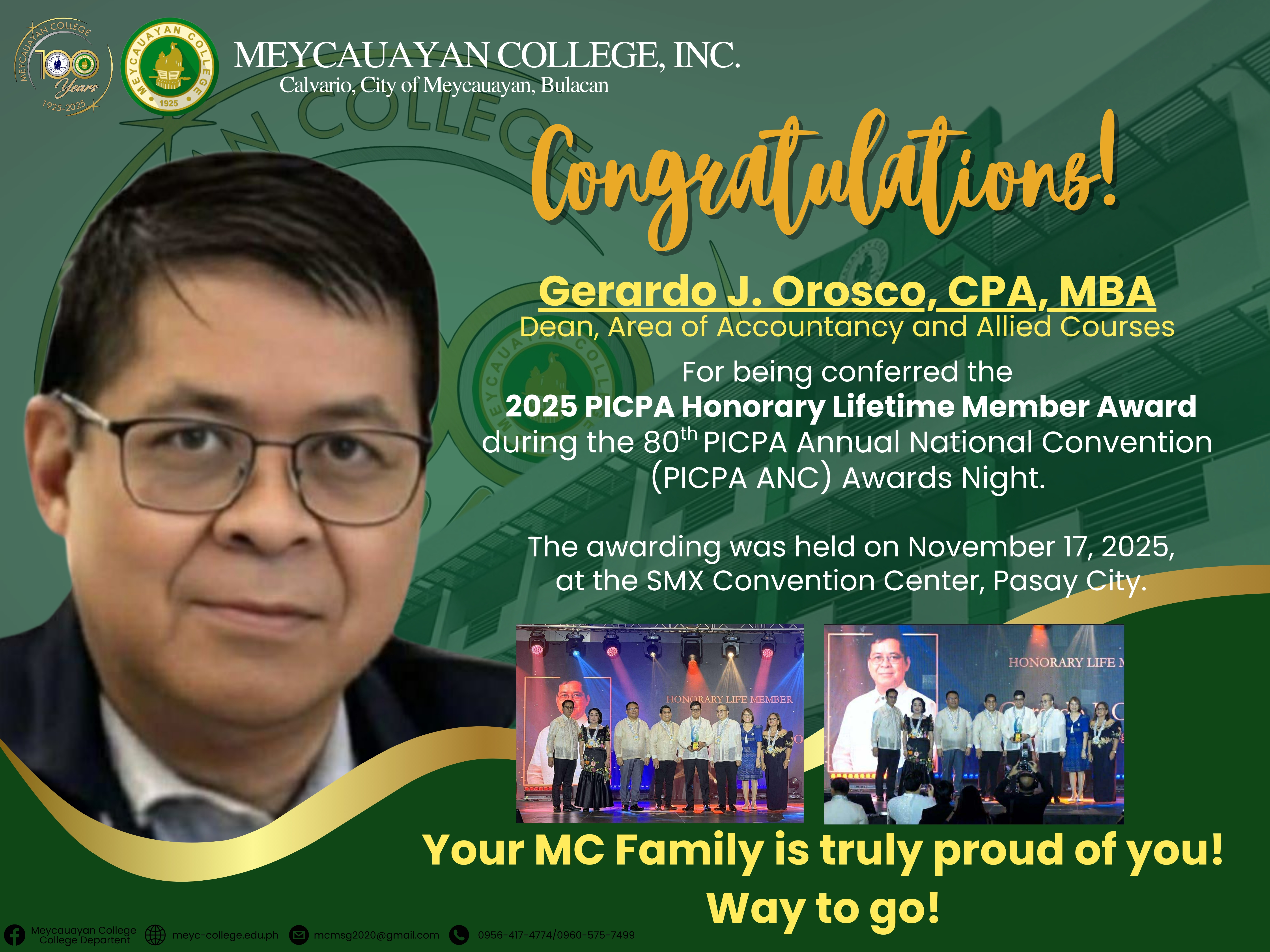 Congratulations to Gerardo J. Orosco for the 2025 PICPA Honorary Lifetime Member Awards!