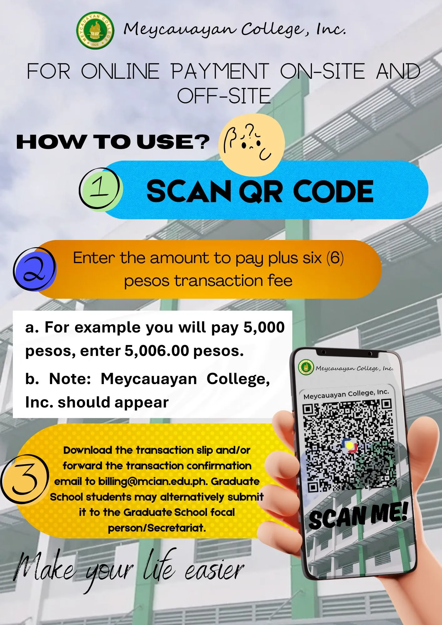 QR Ph: Convenient and Easy Payments at Meycauayan College, Inc.